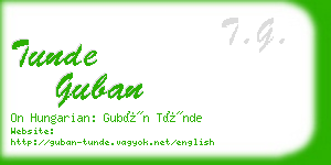 tunde guban business card